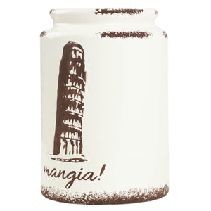 Home Basics Mangia Leaning Tower of Pisa Ceramic Utensil Crock, Ivory $8.00 EACH, CASE PACK OF 6