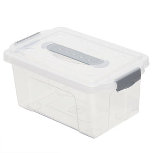 Home Basics 4.25 Liter Storage Box With Handle, Clear $3 EACH, CASE PACK OF 6