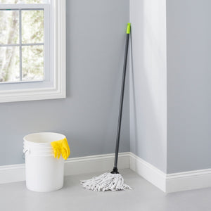 Home Basics Brilliant Wet Mop, Grey/Lime $5.00 EACH, CASE PACK OF 12