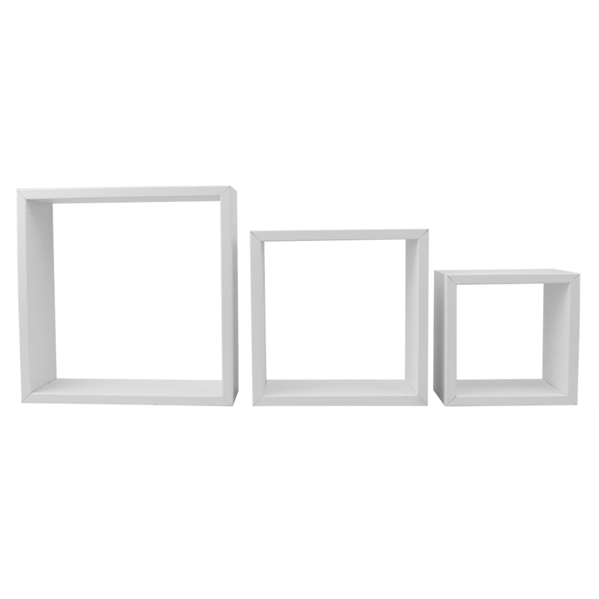 Home Basics 3 Piece MDF Floating Wall Cubes, White $12.00 EACH, CASE PACK OF 6