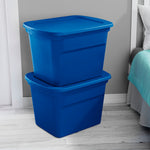 Load image into Gallery viewer, Sterilite 18 Gallon Tote, Blue Morpho $15.00 EACH, CASE PACK OF 8
