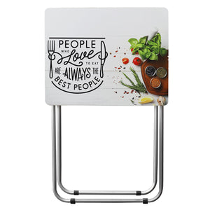 Home Basics For the Love of Food Multi-Purpose Foldable TV Tray Table, White $15.00 EACH, CASE PACK OF 6