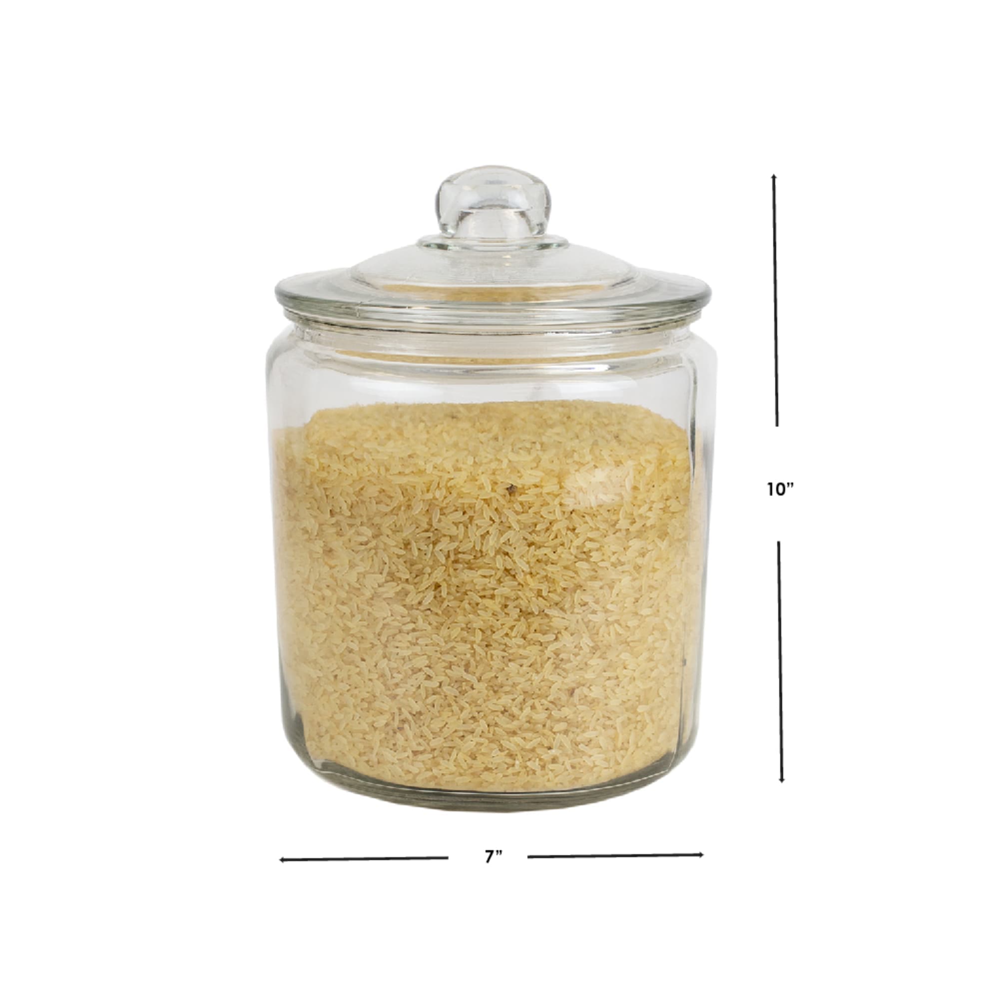 Home Basics Renaissance Collection Large 4 Lt Glass Jar with Easy Grab Knob Handles, Clear $6.00 EACH, CASE PACK OF 6
