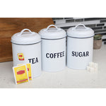 Load image into Gallery viewer, Home Basics Countryside Tin Canister, White - Assorted Colors
