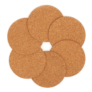 Home Basics 6 Piece Cork Coaster Set $1.50 EACH, CASE PACK OF 24