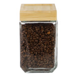 Load image into Gallery viewer, Home Basics 57 oz Square Glass Canister with Bamboo Lid $5.00 EACH, CASE PACK OF 12
