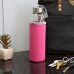 Load image into Gallery viewer, Home Basics Glass Travel Bottle with Insulator - Assorted Colors
