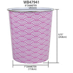 Load image into Gallery viewer, Home Basics Chevron 5 Liter Open Top Compact Decorative Round Waste Bin - Assorted Colors
