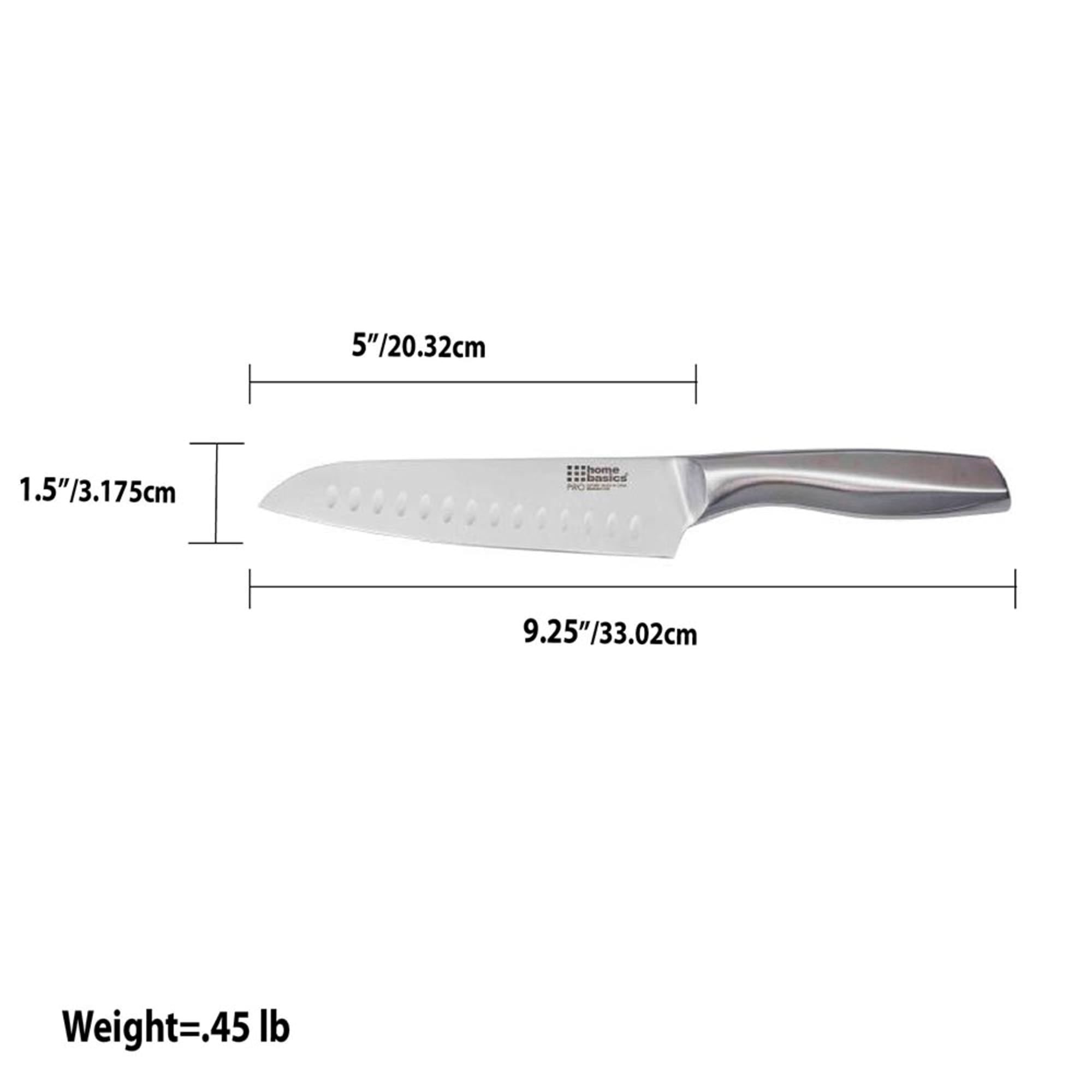 Home Basics 5" Stainless Steel Santoku Knife with Handle $4.00 EACH, CASE PACK OF 24