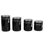 Load image into Gallery viewer, Home Basics 4 Piece  Canister Set with Stainless Steel Tops $20.00 EACH, CASE PACK OF 2
