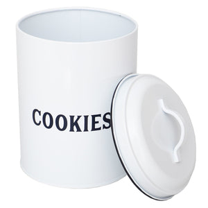 Home Basics Countryside Cookies Tin Canister, White $10.00 EACH, CASE PACK OF 12