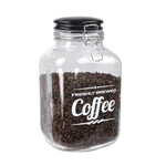 Load image into Gallery viewer, Home Basics Freshly Brewed Coffee 102.4 oz. Glass Jar with Ceramic Flip Lid Top, Black $5.00 EACH, CASE PACK OF 6
