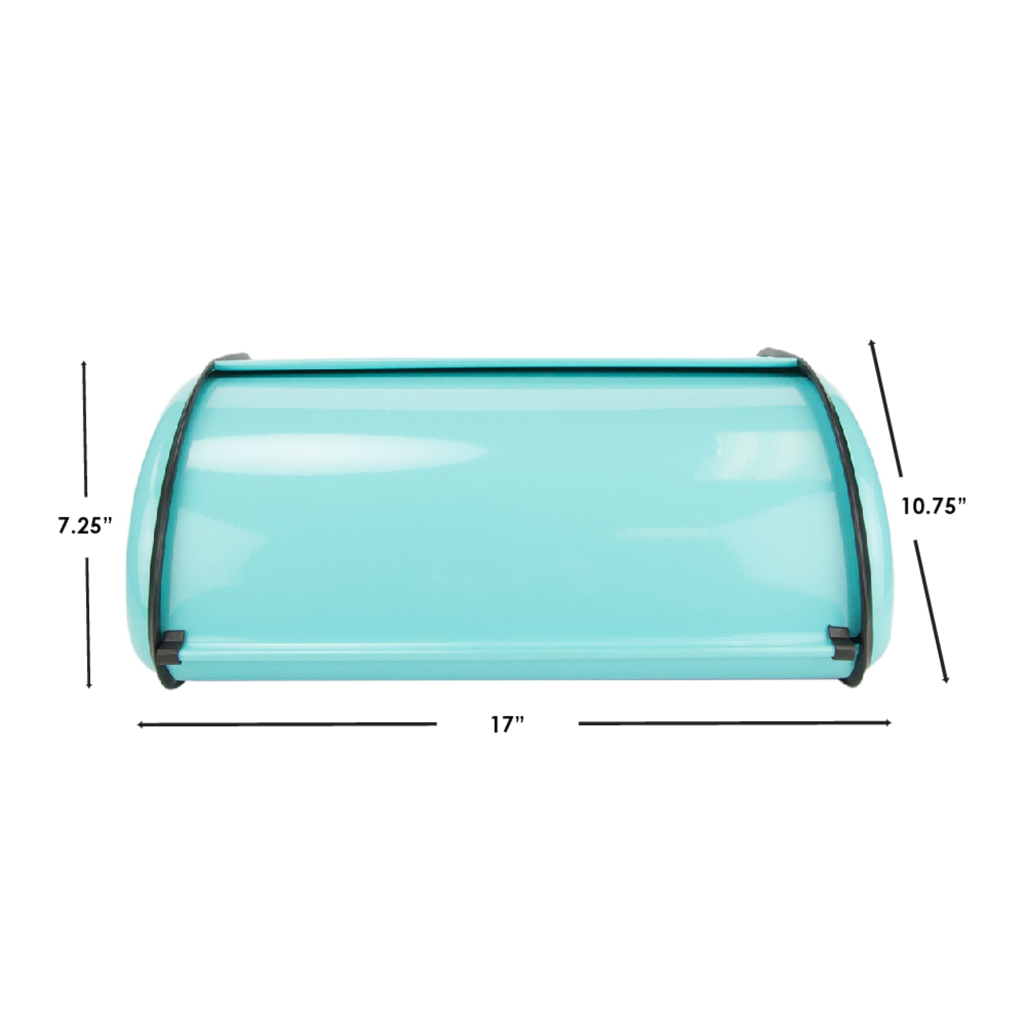 Home Basics Roll Up Lid Metal Bread Box, Turquoise $20.00 EACH, CASE PACK OF 6