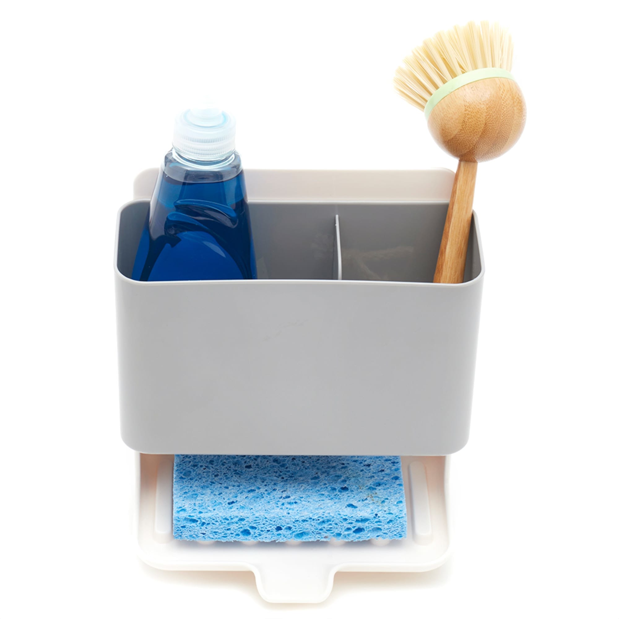 Home Basics Deluxe Kitchen Sink Organizer Sponge Holder, Grey $6.00 EACH, CASE PACK OF 12