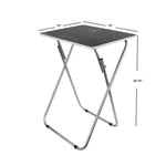 Load image into Gallery viewer, Home Basics Faux Marble Multi-Purpose Foldable Table, Black $15.00 EACH, CASE PACK OF 6
