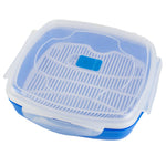 Load image into Gallery viewer, Home Basics Plastic  Microwave Steamer, Blue $2.50 EACH, CASE PACK OF 12
