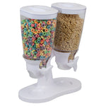 Load image into Gallery viewer, Home Basics Double Cereal Dispenser, White $12.00 EACH, CASE PACK OF 6
