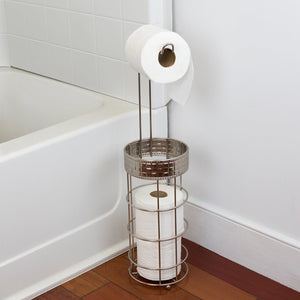 Home Basics Luxor Toilet Paper Dispenser, Satin Nickel $8 EACH, CASE PACK OF 6