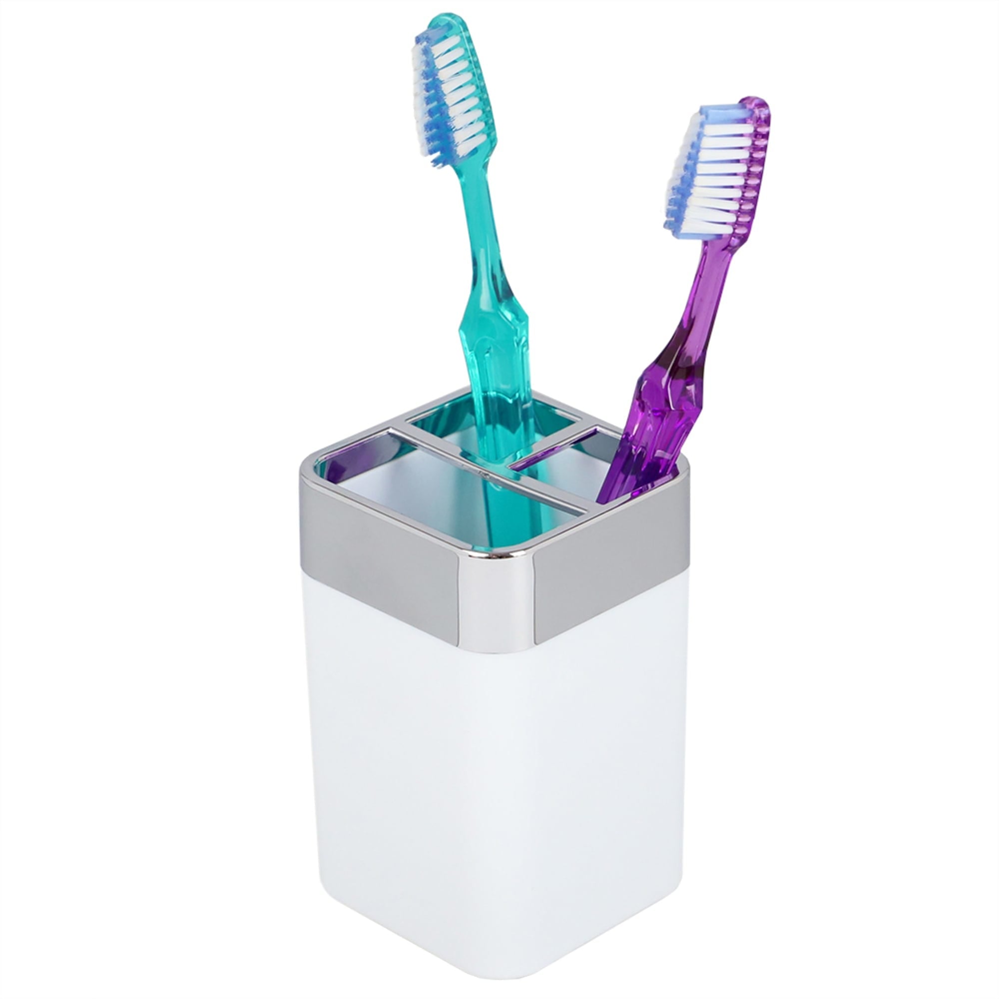 Home Basics Skylar ABS Plastic Toothbrush Holder, White $3.00 EACH, CASE PACK OF 12