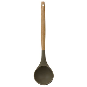 Home Basics Karina High-Heat Resistance Non-Stick Safe Silicone Ladle with Easy Grip Beech Wood Handle, Grey $2.50 EACH, CASE PACK OF 24