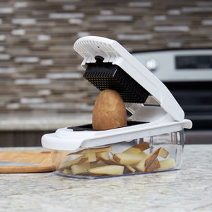 Home Basics Mandoline Slicer with Storage, White, FOOD PREP