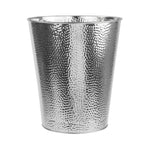 Load image into Gallery viewer, Home Basics Open Top Round 5 Lt Hammered Steel Waste Bin, Chrome $10.00 EACH, CASE PACK OF 6

