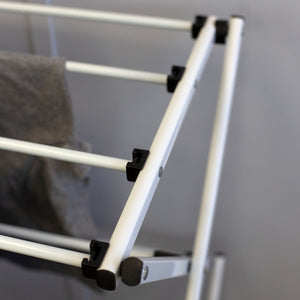 3 Tier Rust-Proof Enamel Coated Steel Collapsible Clothes Drying Rack, Grey