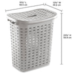 Load image into Gallery viewer, Sterilite Weave Laundry Hamper / Cement $20.00 EACH, CASE PACK OF 4
