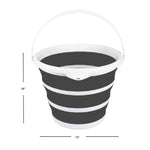 Load image into Gallery viewer, Home Basics 10 LT Collapsible Plastic Bucket, Black $5.00 EACH, CASE PACK OF 12
