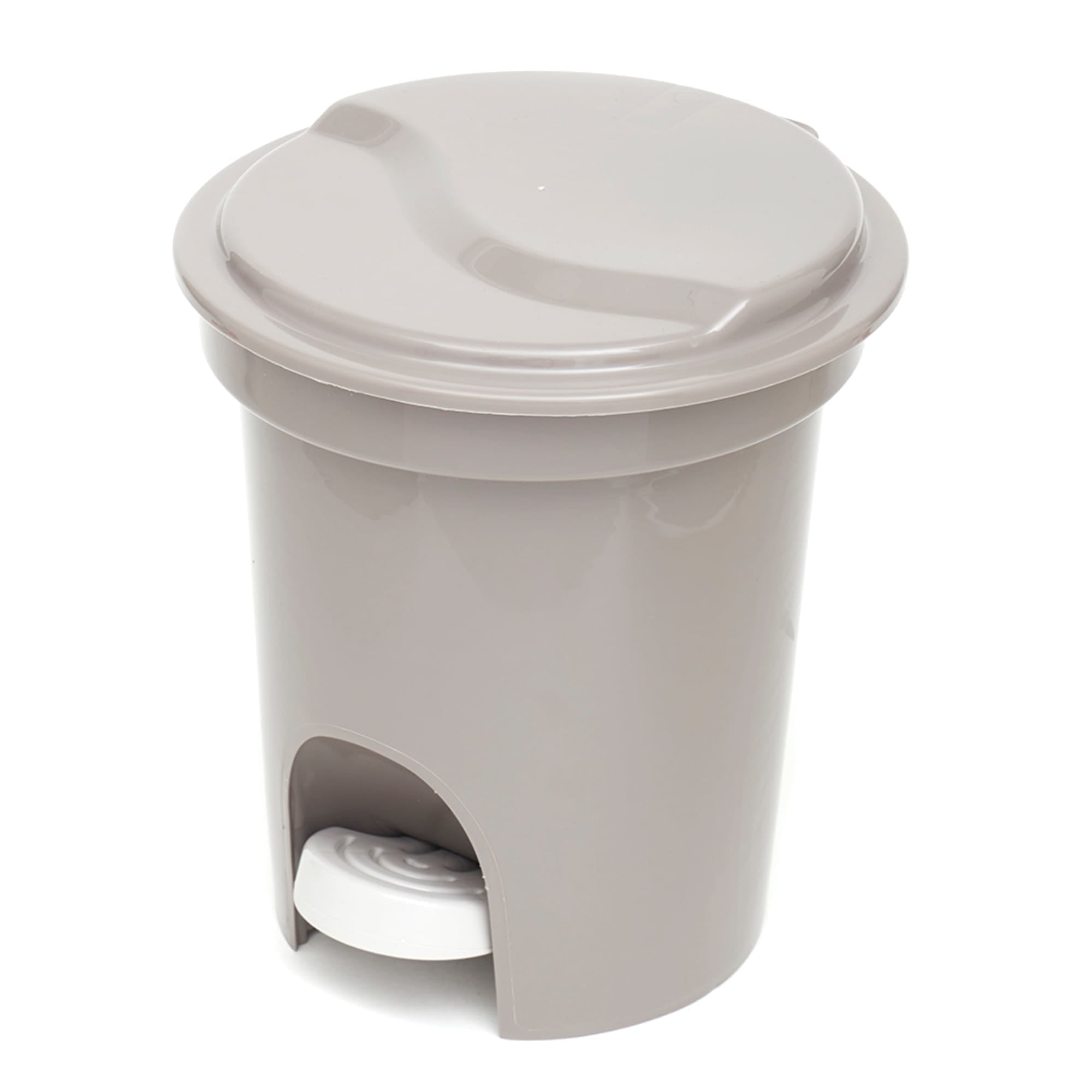 Home Basics 8 Liter Plastic Step on Waste Bin, Grey $6 EACH, CASE PACK OF 6