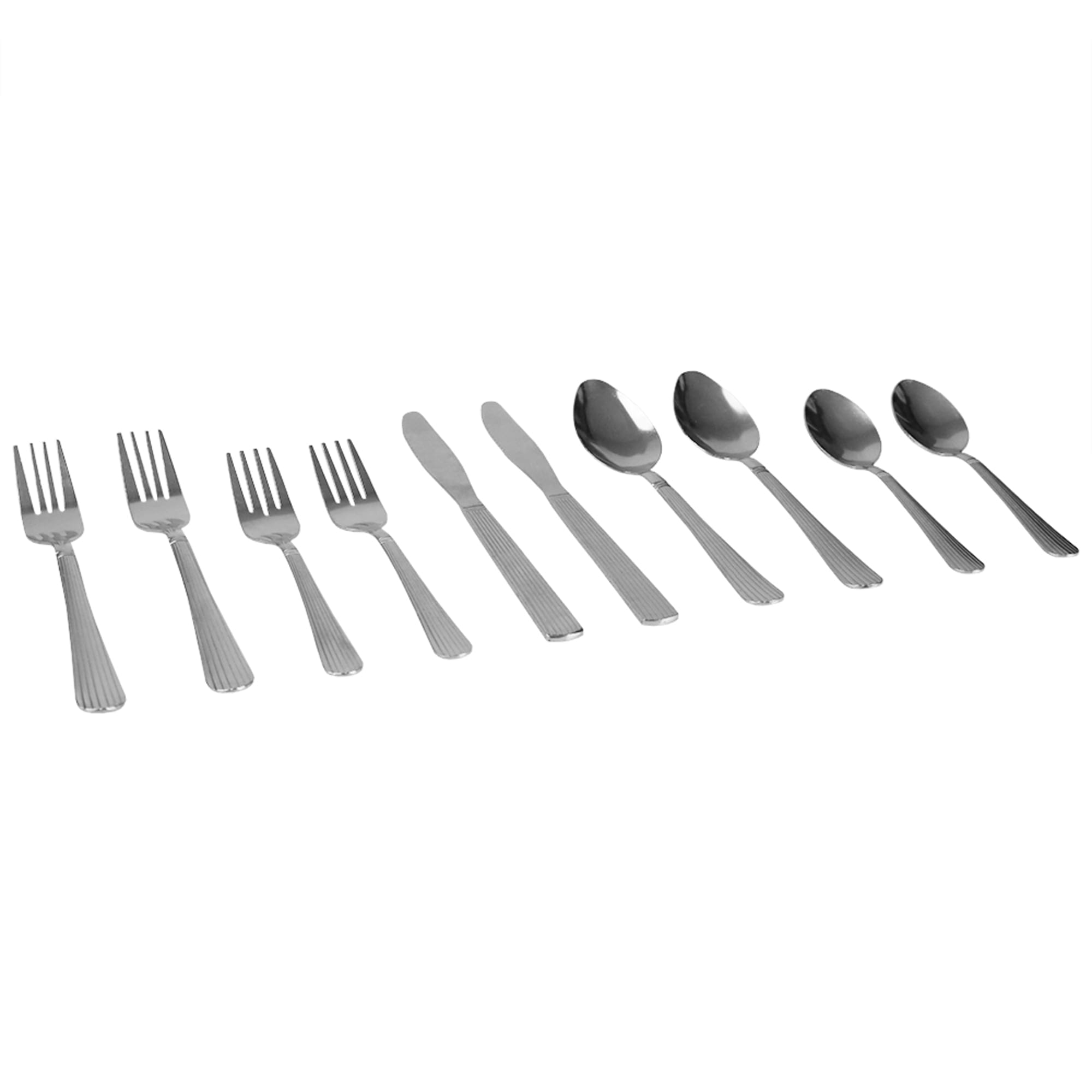 Home Basics Danbury 20 Piece Stainless Steel Flatware Set, Silver $8.00 EACH, CASE PACK OF 12