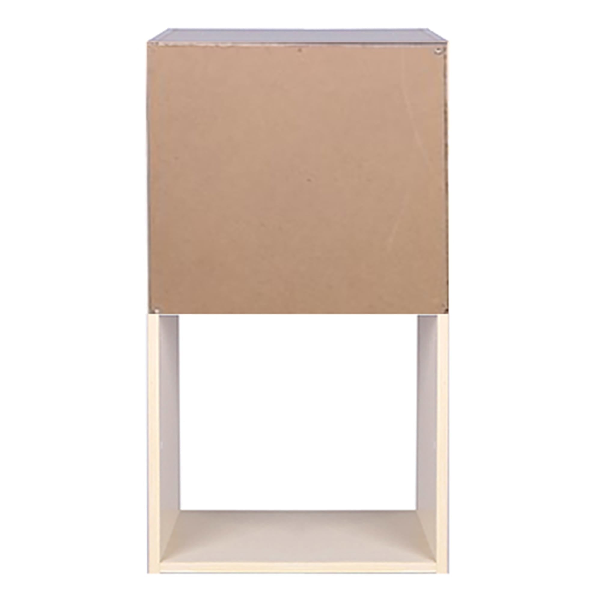 Home Basics Open and Enclosed 2 Cube MDF Storage Organizer,  Oak $18.00 EACH, CASE PACK OF 1