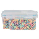 Load image into Gallery viewer, Home Basics Small Plastic Cereal Dispenser with Pour Spout, Clear $4.00 EACH, CASE PACK OF 12
