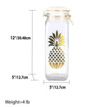 Load image into Gallery viewer, Home Basics Pineapple Sunshine  43 oz. Glass Canister $6 EACH, CASE PACK OF 12
