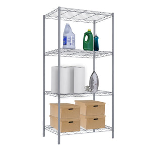 Home Basics 4 Tier Metal Wire Shelf, Grey $40.00 EACH, CASE PACK OF 4