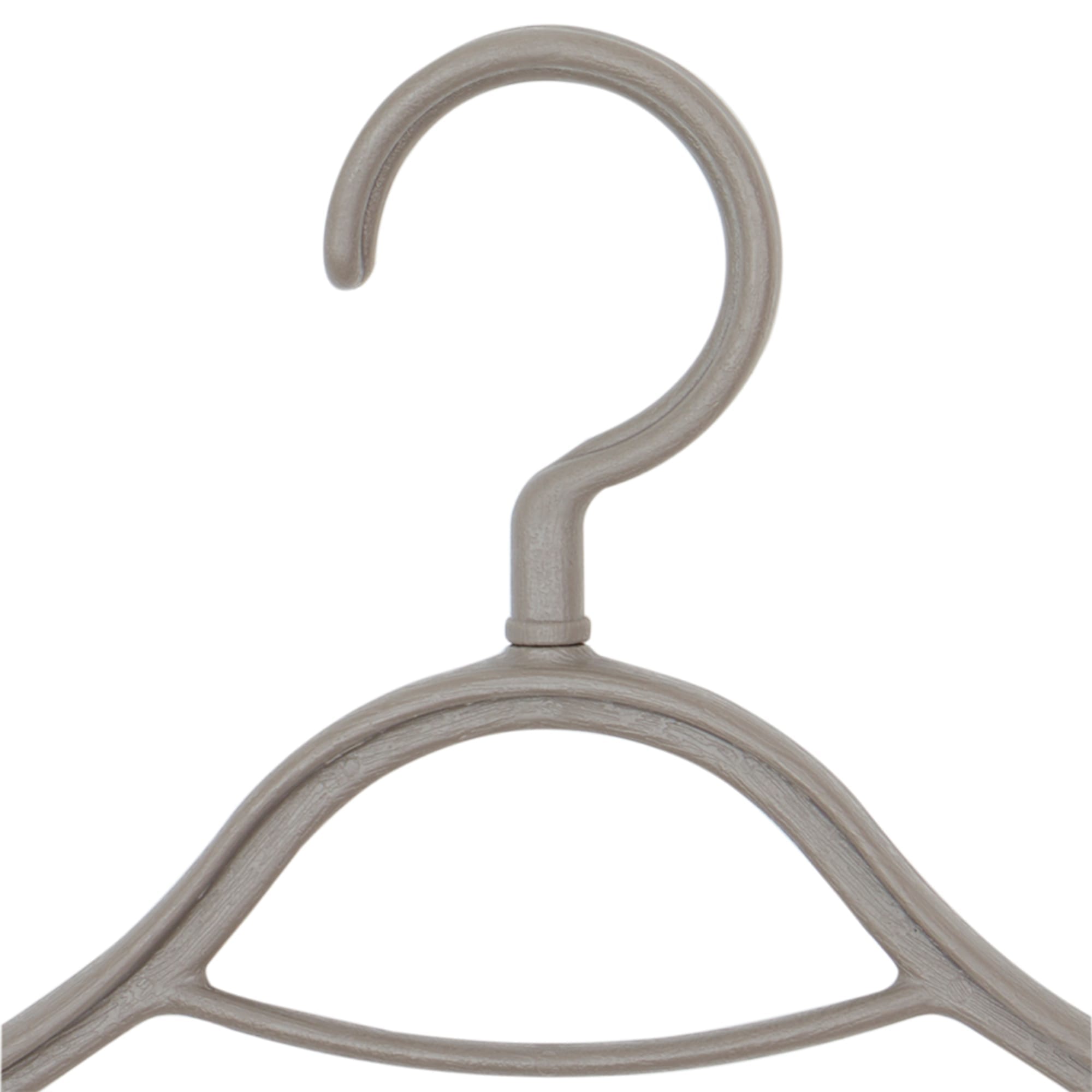 Home Basics Plastic Hangers, (Pack of 4), Timber Taupe $5 EACH, CASE PACK OF 12