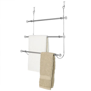 Home Basics 3 Tier Chrome Plated Steel Over the Door Towel Rack $8.00 EACH, CASE PACK OF 12