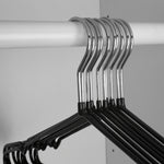 Load image into Gallery viewer, Home Basics Chrome Hangers, (Pack of 10), Black PVC Coated $4.00 EACH, CASE PACK OF 20
