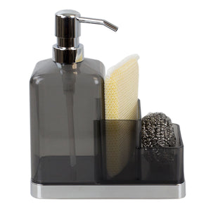 Home Basics Plastic Soap Dispenser Organizer, Grey $10 EACH, CASE PACK OF 12