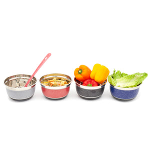 Home Basics Speckled 1.5 Qt Stainless Steel Mixing Bowl with Non-Skid Bottom - Assorted Colors