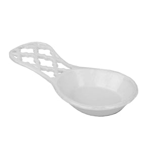 Home Basics Lattice Collection Cast Iron Spoon Rest, White $4.00 EACH, CASE PACK OF 6