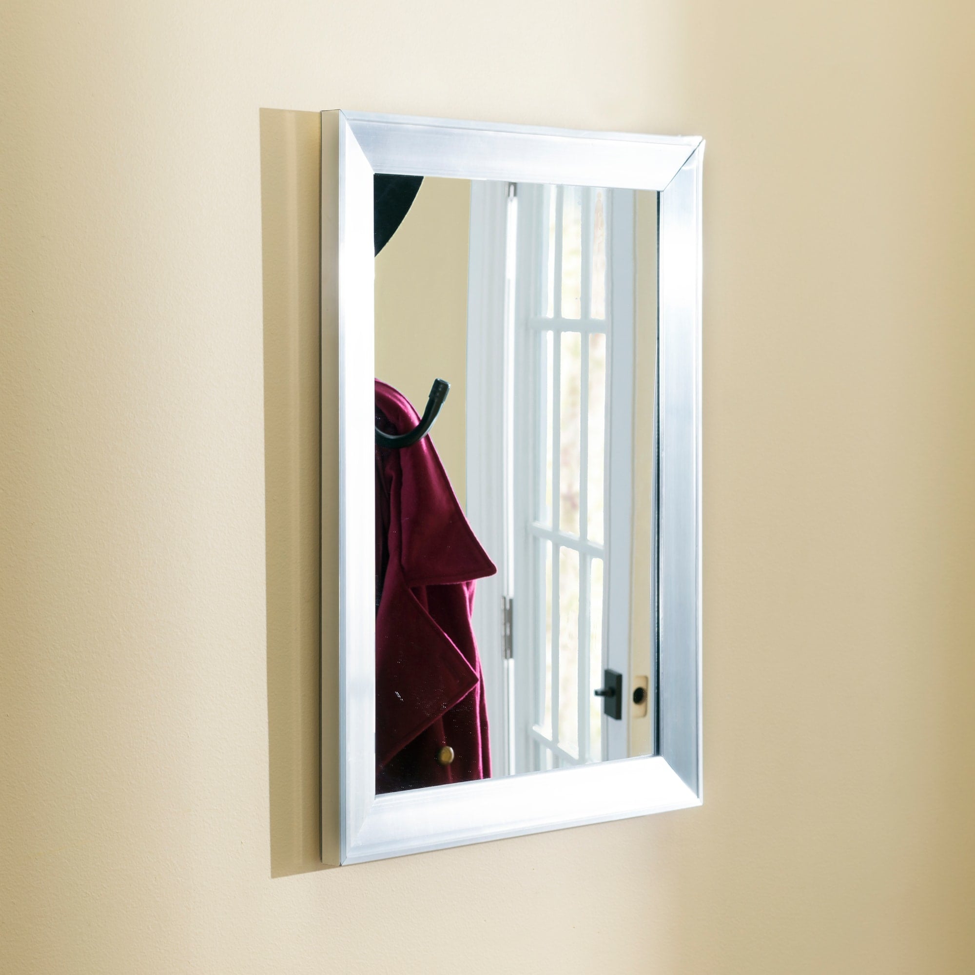 Home Basics Contemporary Rectangle Wall Mirror, Silver $5.00 EACH, CASE PACK OF 6