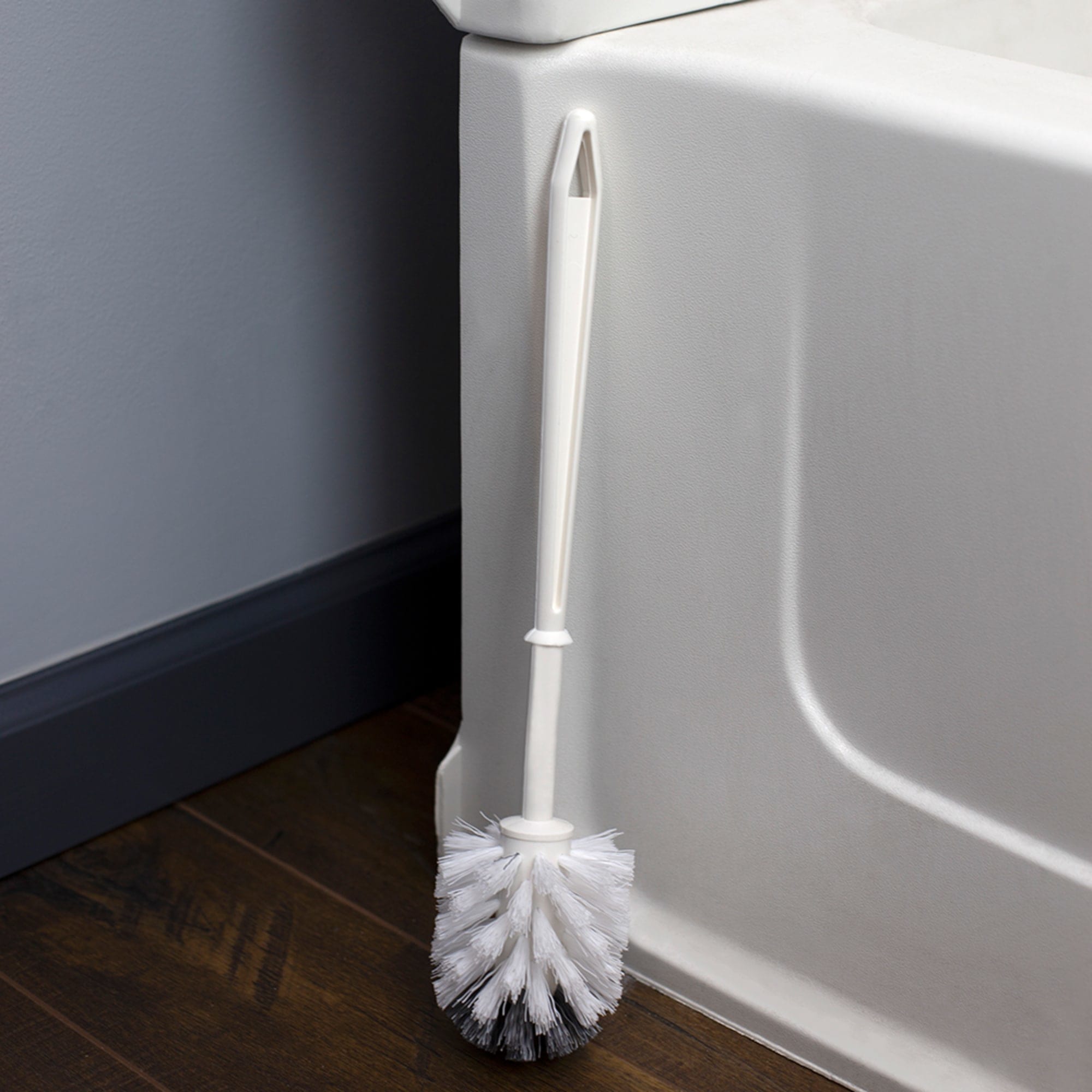 Home Basics Plastic Toilet Brush, White $1 EACH, CASE PACK OF 24
