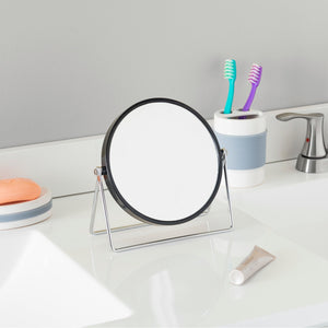 Home Basics Double Sided Decorative Cosmetic Mirror with Sleek Stand $5.00 EACH, CASE PACK OF 12
