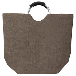 Home Basics Laundry Guide Canvas Hamper Tote with Soft Grip Handles, Brown $12.00 EACH, CASE PACK OF 6