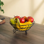 Load image into Gallery viewer, Home Basics Scroll Collection Steel Fruit Basket, Black $5 EACH, CASE PACK OF 12
