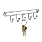 Load image into Gallery viewer, Home Basics Simplicity Collection 5 Hook Key Organizer, Satin Nickel $3.00 EACH, CASE PACK OF 12
