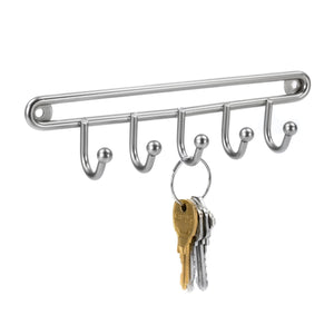 Home Basics Simplicity Collection 5 Hook Key Organizer, Satin Nickel $3.00 EACH, CASE PACK OF 12