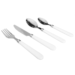 Home Basics 16 Piece Stainless Steel with Plastic Handles - Assorted Colors