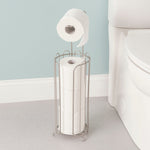 Load image into Gallery viewer, Home Basics Heavy Weight Satin Nickel Bath Tissue Organizer $10.00 EACH, CASE PACK OF 12
